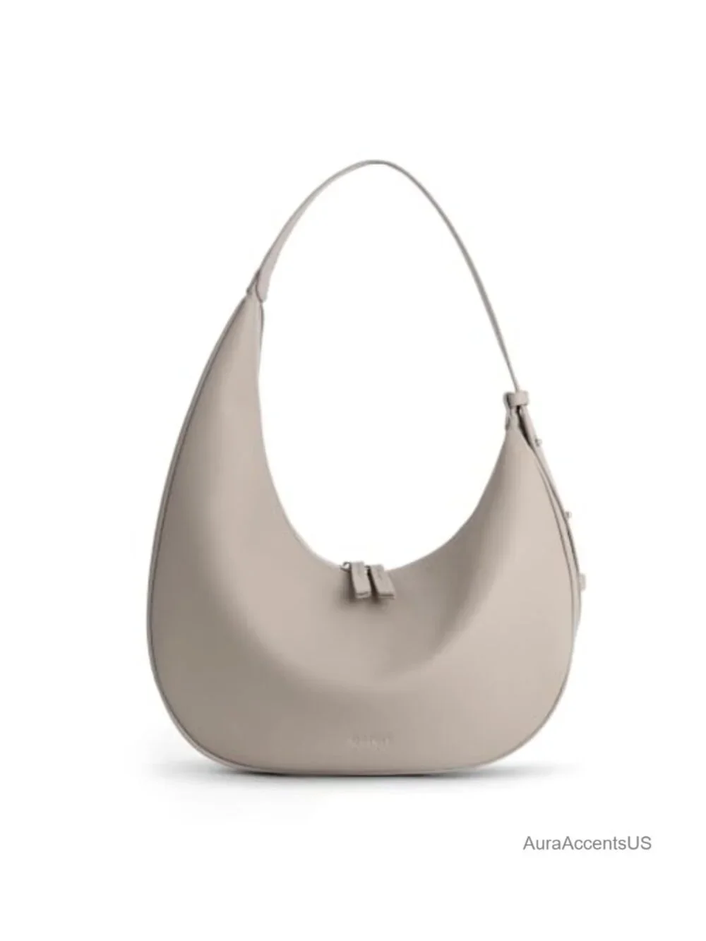 Full Grain Leather Slouchy Hobo Bag, Crescent Crossbody Purse, Adjustable Strap